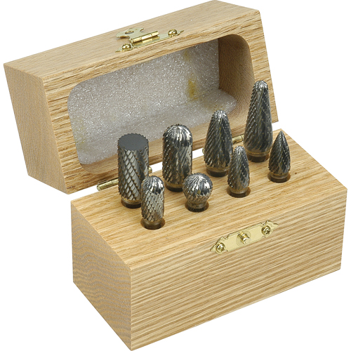 Jeu de fraises au carbure &agrave; coupe double, 8 morceaux Nia-Chem Ltd.