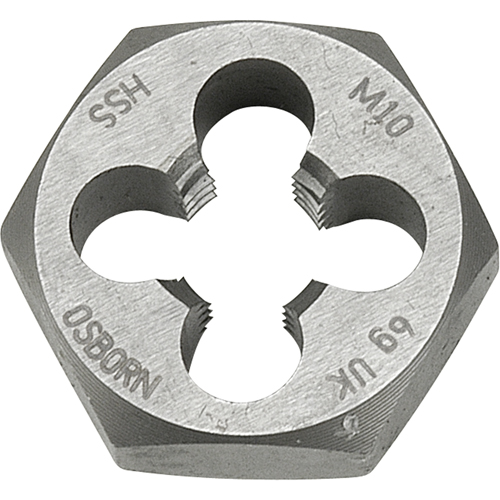 Hexagonal Rethreading Die, 7/10" Dia., 1/4"-20 Thread, High Speed Steel Nia-Chem Ltd.