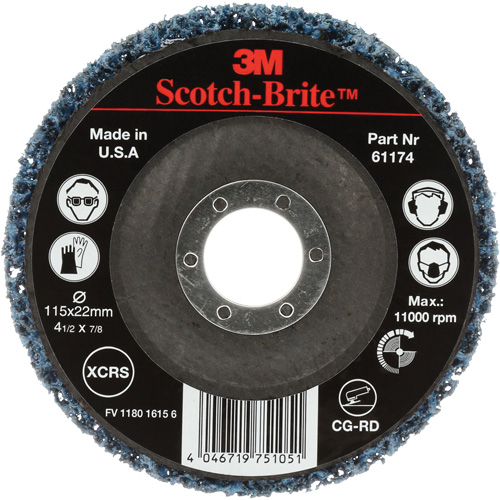 Disque de nettoyage et de d&eacute;capage Scotch-Brite, 4-1/2" dia., Grain Extra grossier, Carbure de silicium Nia-Chem Ltd.