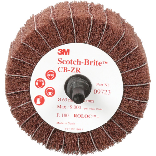 Scotch-Brite Combi-Wheel, 2-1/2" Dia., 180 Grit, Aluminum Oxide Nia-Chem Ltd.
