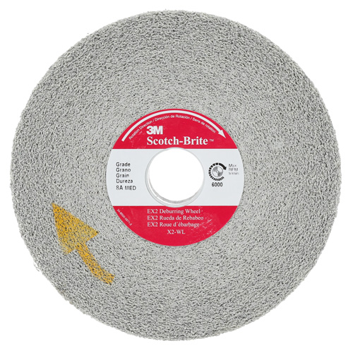 Meule d'&eacute;barbage EXL Scotch-Brite, 6" x 1", Arbre de 1"-8, 1, Oxyde d'aluminium Nia-Chem Ltd.