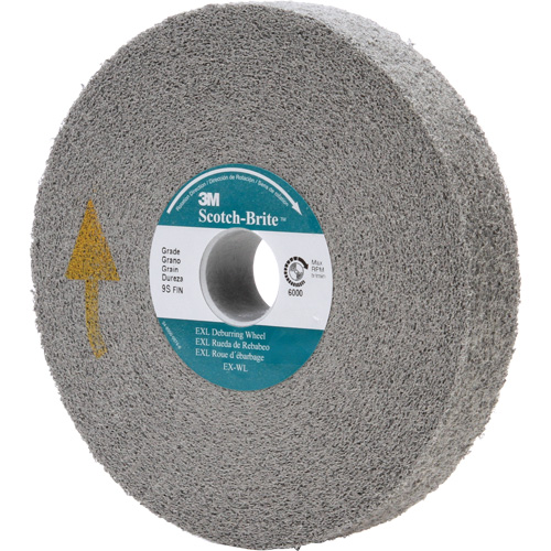 Meule d'&eacute;barbage EXL Scotch-Brite, 6" x 1/2", Arbre de 1" Nia-Chem Ltd.