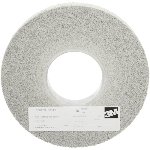 Meules d'&eacute;barbage EXL Scotch-Brite, 8" x 1", Arbre de 3", Oxyde d'aluminium Nia-Chem Ltd.