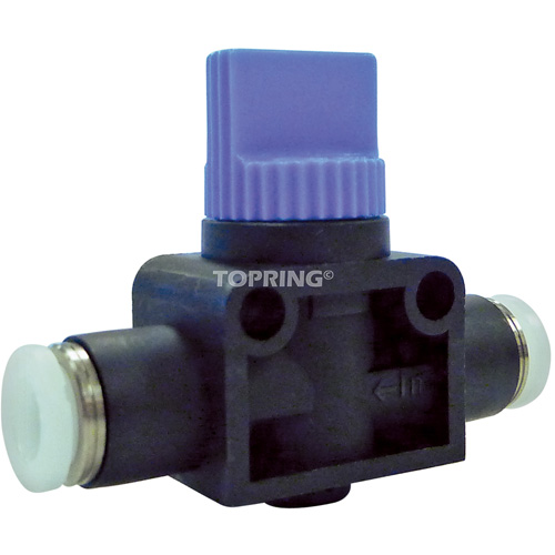2-Way Straight Union Miniature Hand Valve, 1/4" NPT Air Inlet, 1/4" NPT Outlet, 150 PSI Nia-Chem Ltd.