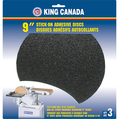 Disque de ponçage pour le bois, 9" dia., Grain 60 Nia-Chem Ltd.