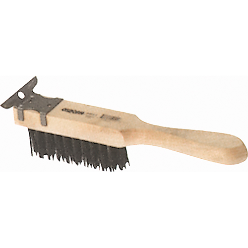 Straight Handle Scratch Brushes With Scraper, Steel, 4 x 11 Wire Rows, 11-3/8" Long Nia-Chem Ltd.