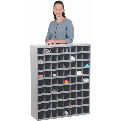Armoires pour bacs de rangement en acier, 33-3/4" la x 12" p x 42" h, Gris Nia-Chem Ltd.