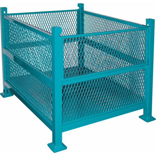 Open Mesh Containers, 2 Drop Gates, 3000 lbs. Capacity, 34.5" W x 40.5" D x 32.25" H Nia-Chem Ltd.