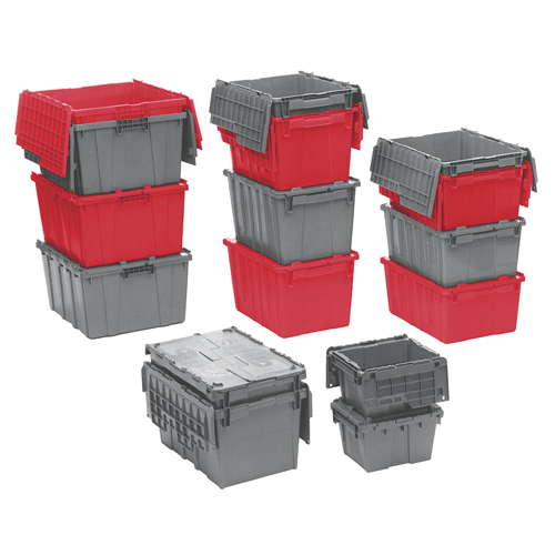 Flipak&reg; Polyethylene Plastic (PE) Distribution Containers, 15.2" x 10.9" x 9.7", Blue Nia-Chem Ltd.
