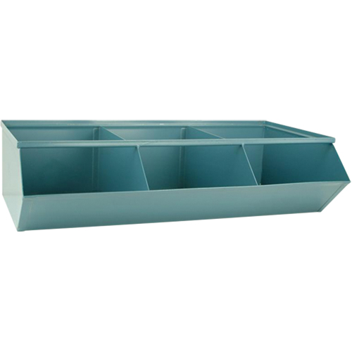 Bacs sectionnels superposables, Cap. 100 lb, 37" la x 20-1/2" p x 9-1/2" h, Bleu Nia-Chem Ltd.