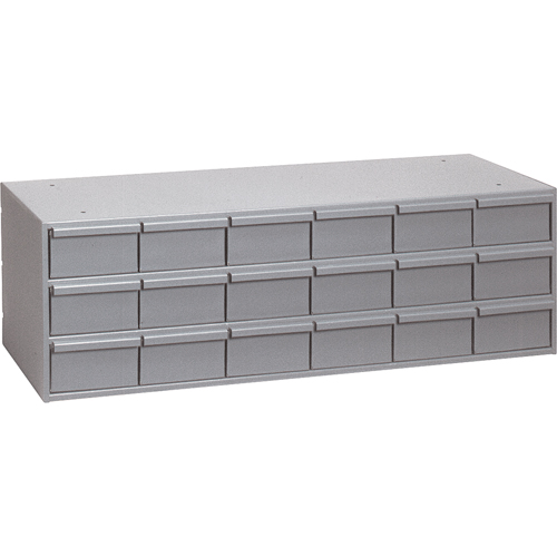 Casiers &agrave; tiroirs industriels, 18 tiroirs, 33-3/4" la x 11-3/4" p x 12-7/8" h, Gris Nia-Chem Ltd.