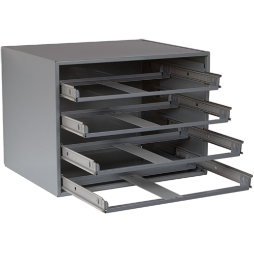 Casiers pour boîtes &agrave; compartiments, Acier, 4 compartiments, 20" la x 15-3/4" p, 15" h, Gris Nia-Chem Ltd.