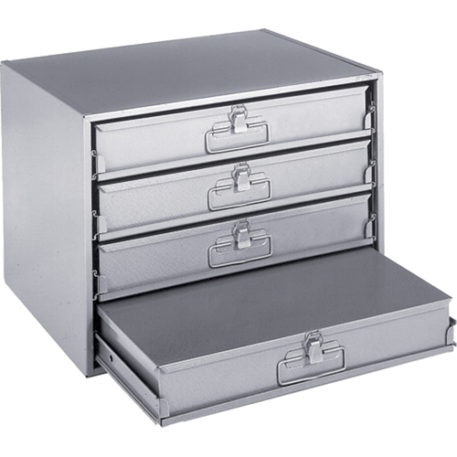 Casiers pour boîtes &agrave; compartiments, Acier, 4 compartiments, 20" la x 15-3/4" p, 15" h, Gris Nia-Chem Ltd.