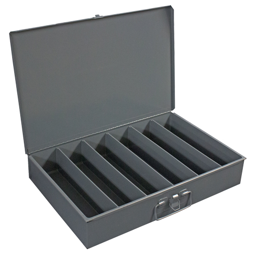 Compartment Steel Scoop Boxes , 18.34" W x 12.16" D x 3.16" H, 6 Vertical Compartments Nia-Chem Ltd.