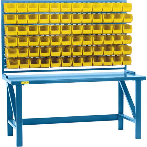 Louvered Rack with Bins, 36 Bins, 72" W x 15" D x 40" H Nia-Chem Ltd.