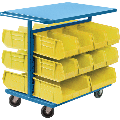 Chariot &agrave; bacs avec bacs, &agrave; deux c&ocirc;t&eacute;s, 20 bacs, 24" la x 38-1/2" p x 36-1/2" h Nia-Chem Ltd.