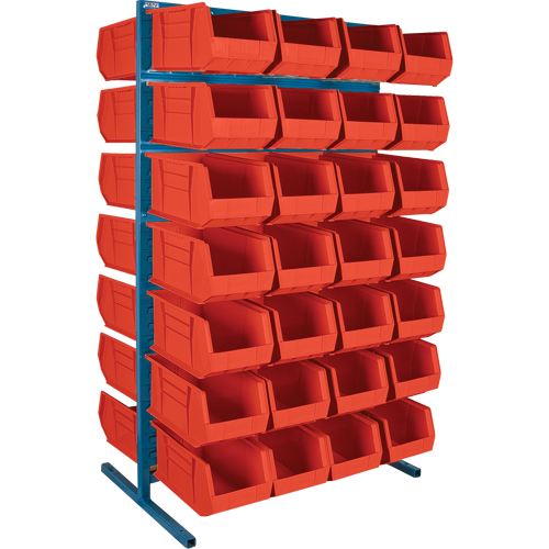 Support stationnaire deux c&ocirc;t&eacute;s pour bacs, 36" la x 24" p x 61" h, 56 bacs Nia-Chem Ltd.