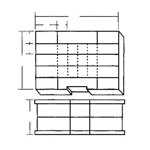 Compartment Case, Plastic, 48 Slots, 15-1/2" W x 11-3/4" D x 5" H, Grey Nia-Chem Ltd.