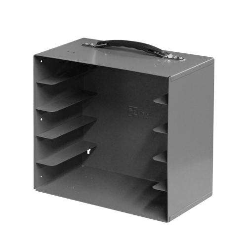 Casiers pour boîtes &agrave; compartiments, Acier, 5 compartiments, 13-1/2" la x 9-1/8" p, 13-1/4" h, Gris Nia-Chem Ltd.