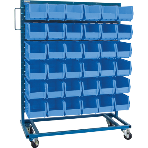 Support mobile pour bacs &agrave; un c&ocirc;t&eacute;, &agrave; un c&ocirc;t&eacute;, 36 bacs, 36" la x 16" p x 46-1/2" h Nia-Chem Ltd.
