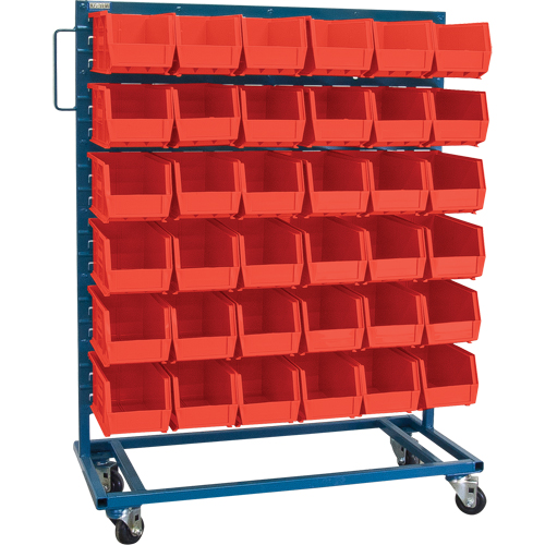 Support mobile pour bacs &agrave; un c&ocirc;t&eacute;, &agrave; un c&ocirc;t&eacute;, 36 bacs, 36" la x 16" p x 46-1/2" h Nia-Chem Ltd.
