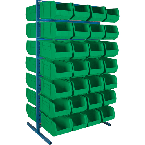 Support stationnaire deux c&ocirc;t&eacute;s pour bacs, 61" la x 56" p x 24" h, 56 bacs Nia-Chem Ltd.