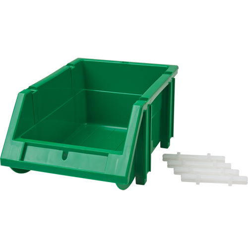 Stack & Hang Bin, 4-13/16" W x 3-3/16" H x 7-1/8" D, Green Nia-Chem Ltd.