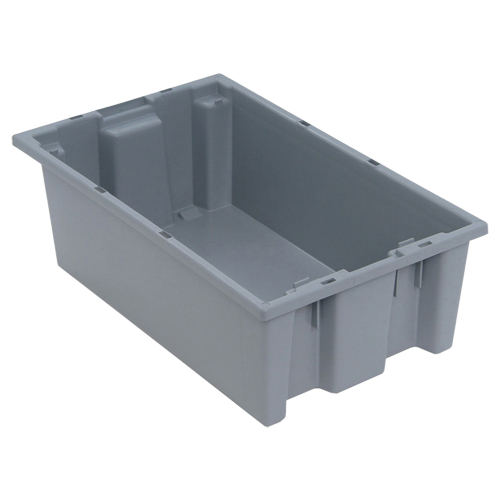 Contenants Stack & Nest, 6" x 18" x 11", Gris Nia-Chem Ltd.