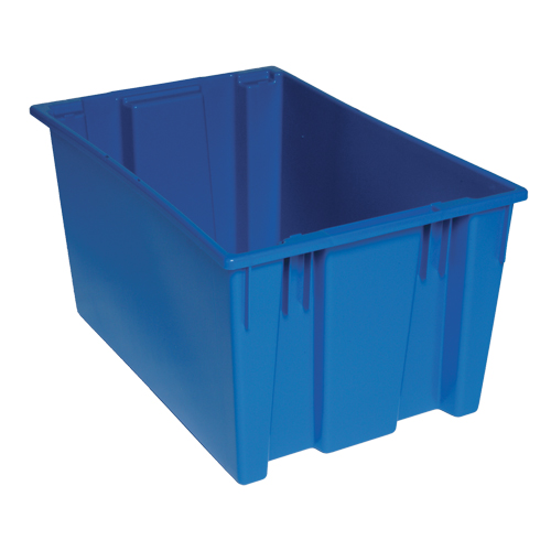 Contenants Stack & Nest, 15" x 29,5" x 19,5", Bleu Nia-Chem Ltd.
