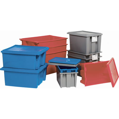 Contenants Stack & Nest, 15" x 29,5" x 19,5", Bleu Nia-Chem Ltd.