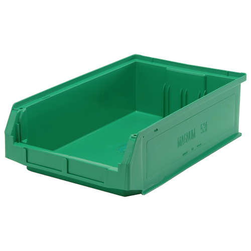 Giant Stacking Containers, 12.375" W x 19.75" D x 5.875" H, Green Nia-Chem Ltd.
