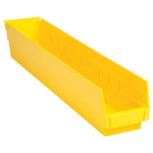 Bacs de rangement pour tablettes, 4-1/8" la x 4" H x 23-5/8" p, Jaune, Capacit&eacute; 50 lb Nia-Chem Ltd.