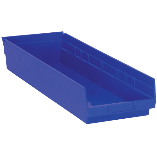 Bacs de rangement pour tablettes, 8-3/8" la x 4" H x 23-5/8" p, Bleu, Capacit&eacute; 50 lb Nia-Chem Ltd.