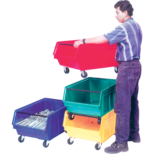 Mobile Giant Stacking Bin, 11-7/8" H x 18-3/8" W x 29" D, 150 lbs. Capacity, Blue Nia-Chem Ltd.