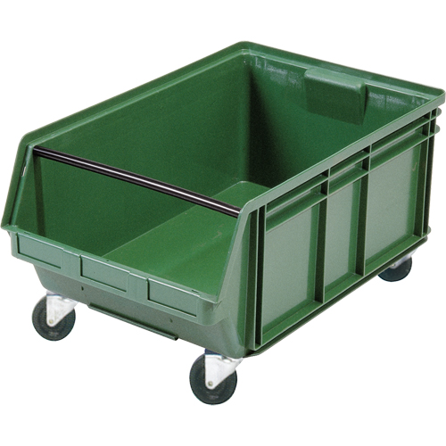 Mobile Giant Stacking Bin, 11-7/8" H x 18-3/8" W x 29" D, 150 lbs. Capacity, Green Nia-Chem Ltd.