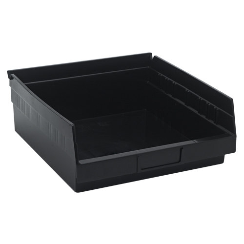 Economy Shelf Bin, 11-1/8" W x 4" H x 11-5/8" D, Black Nia-Chem Ltd.