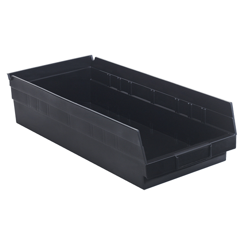 Bac pour &eacute;tag&egrave;re &eacute;conomique, 8-3/8" la, 4" h x 17-7/8" p, Noir Nia-Chem Ltd.