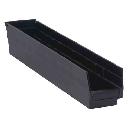 Bac pour &eacute;tag&egrave;re &eacute;conomique, 4-1/8" la, 4" h x 23-5/8" p, Noir Nia-Chem Ltd.
