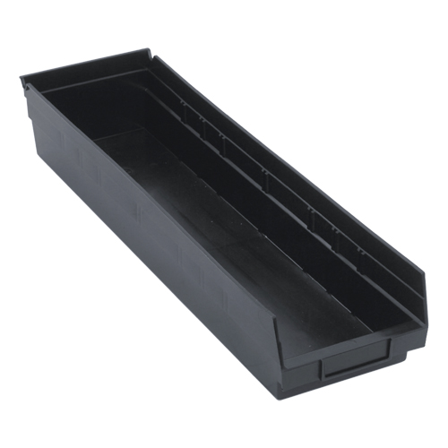 Bac pour &eacute;tag&egrave;re &eacute;conomique, 6-5/8" la, 4" h x 23-5/8" p, Noir Nia-Chem Ltd.
