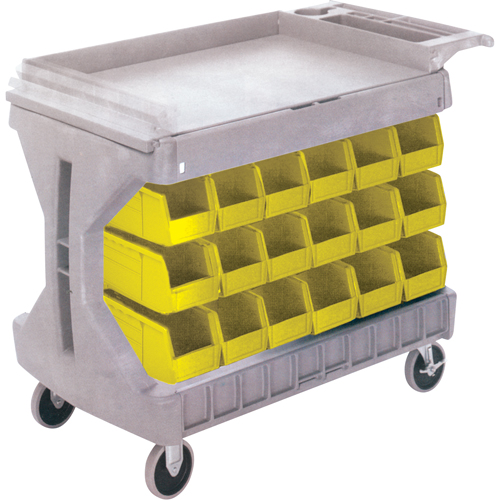 PROCART A/36 BACS JAUNE# CB101, &agrave; deux c&ocirc;t&eacute;s, 36 bacs, 45-5/18" la x 24" p x 34-3/4" h Nia-Chem Ltd.