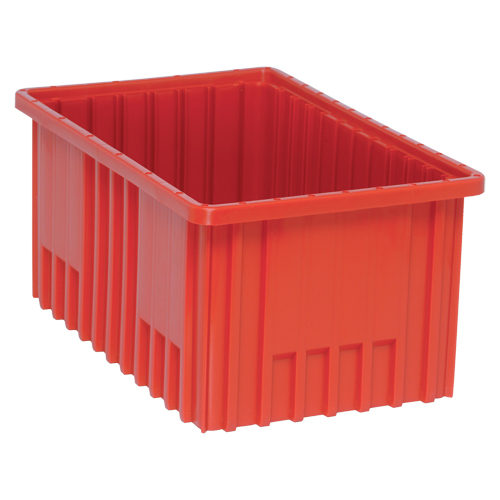 Divider Box&reg; Containers, Plastic, 16.5" W x 10.9" D x 8" H, Red Nia-Chem Ltd.
