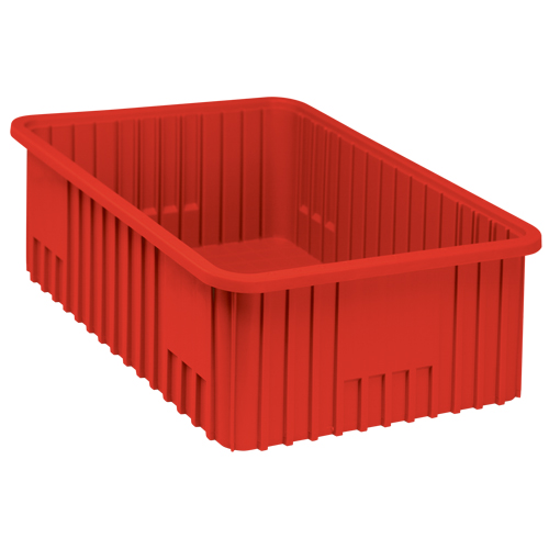 Contenants Divider Box, Plastique, 22,5" la x 17,5" p x 8" h, Rouge Nia-Chem Ltd.