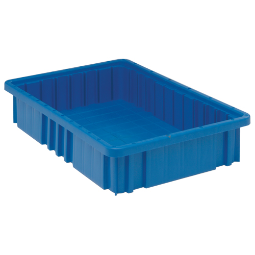 Divider Box&reg; Containers, Plastic, 16.5" W x 10.9" D x 3.5" H, Blue Nia-Chem Ltd.