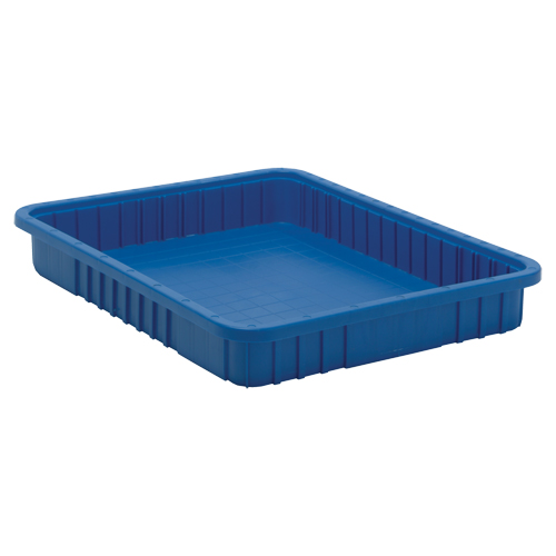 Divider Box&reg; Containers, Plastic, 22.5" W x 17.5" D x 3" H, Blue Nia-Chem Ltd.