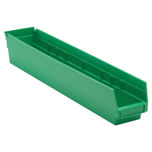 Bac pour &eacute;tag&egrave;re &eacute;conomique, 4-1/8" la, 4" h x 23-5/8" p, Vert Nia-Chem Ltd.
