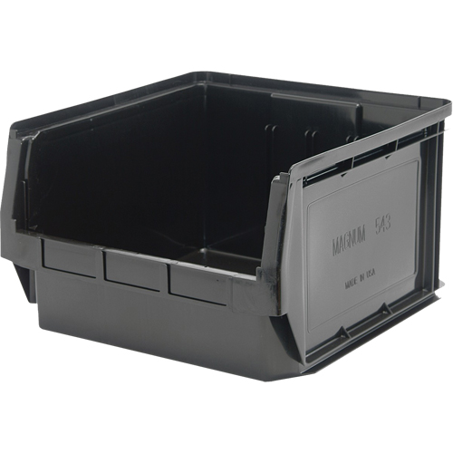 Stacking Container, 18.375" W x 18.375" D x 11.875" H, Black Nia-Chem Ltd.