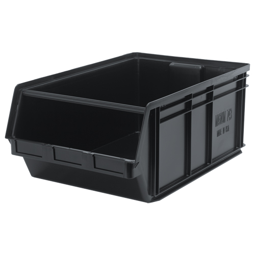 MAGNUM Bin, 11-7/8" H x 18-3/8" W x 29" D, 150 lbs. Capacity, Black Nia-Chem Ltd.