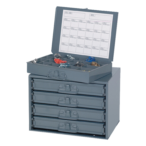 Sliding Cabinets, Steel, 4 Slots, 20" W x 15-3/4" D x 15" H, Grey Nia-Chem Ltd.