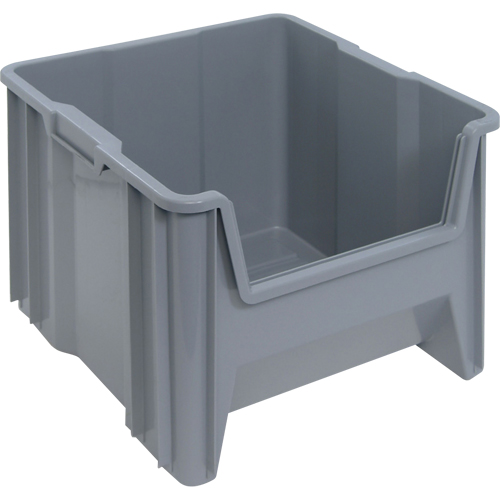 Giant Stacking Containers, 16.5" W x 17.5" D x 12.5" H, Grey Nia-Chem Ltd.