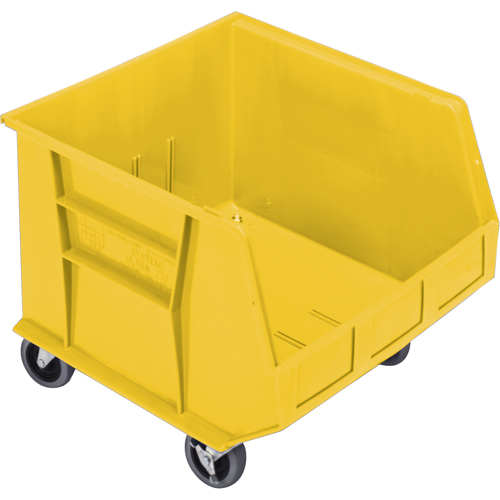 Mobile Bin, 14" H x 16-1/2" W x 18" D, 75 lbs. Capacity, Yellow Nia-Chem Ltd.